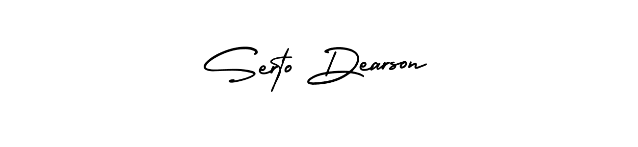 Make a beautiful signature design for name Serto Dearson. With this signature (AmerikaSignatureDemo-Regular) style, you can create a handwritten signature for free. Serto Dearson signature style 3 images and pictures png