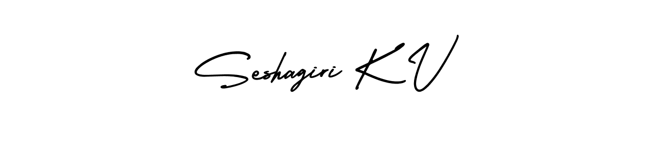 Create a beautiful signature design for name Seshagiri K V. With this signature (AmerikaSignatureDemo-Regular) fonts, you can make a handwritten signature for free. Seshagiri K V signature style 3 images and pictures png