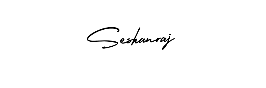 The best way (AmerikaSignatureDemo-Regular) to make a short signature is to pick only two or three words in your name. The name Seshanraj include a total of six letters. For converting this name. Seshanraj signature style 3 images and pictures png