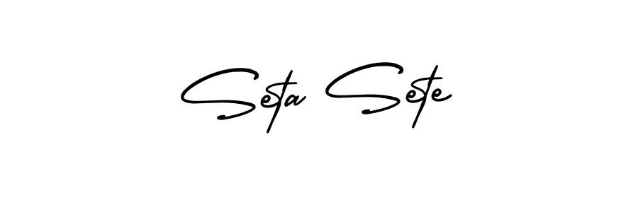 AmerikaSignatureDemo-Regular is a professional signature style that is perfect for those who want to add a touch of class to their signature. It is also a great choice for those who want to make their signature more unique. Get Seta Sete name to fancy signature for free. Seta Sete signature style 3 images and pictures png