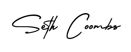 Express your personality with a custom Seth Coombs signature crafted with AmerikaSignatureDemo-Regular typography. Free transparent PNG download available. Seth Coombs signature style 3 images and pictures png