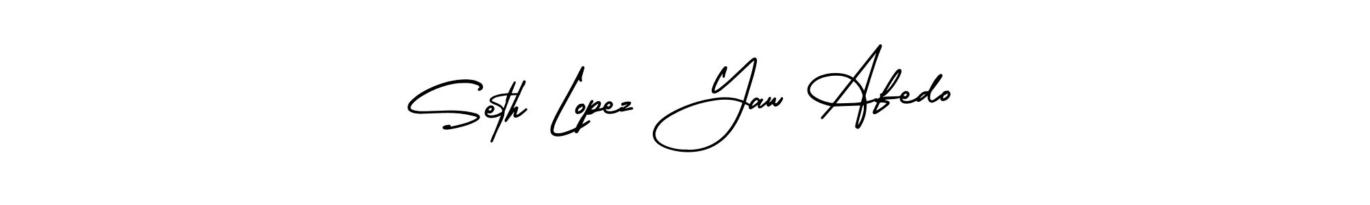 It looks lik you need a new signature style for name Seth Lopez Yaw Afedo. Design unique handwritten (AmerikaSignatureDemo-Regular) signature with our free signature maker in just a few clicks. Seth Lopez Yaw Afedo signature style 3 images and pictures png