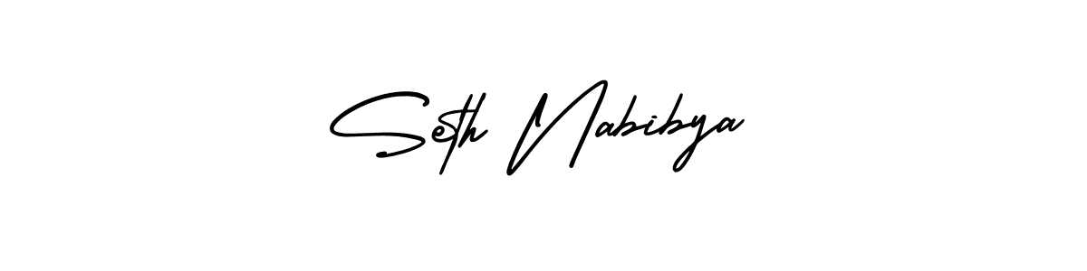 Make a beautiful signature design for name Seth Nabibya. With this signature (AmerikaSignatureDemo-Regular) style, you can create a handwritten signature for free. Seth Nabibya signature style 3 images and pictures png