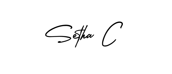 Also we have Setha C name is the best signature style. Create professional handwritten signature collection using AmerikaSignatureDemo-Regular autograph style. Setha C signature style 3 images and pictures png