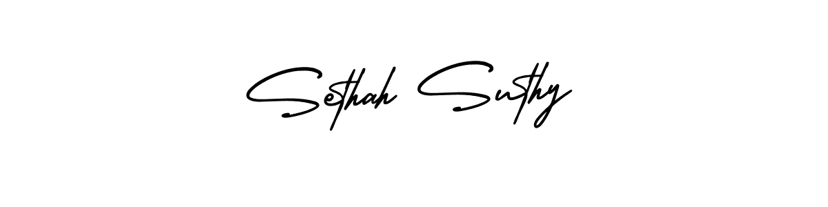 Create a beautiful signature design for name Sethah Suthy. With this signature (AmerikaSignatureDemo-Regular) fonts, you can make a handwritten signature for free. Sethah Suthy signature style 3 images and pictures png