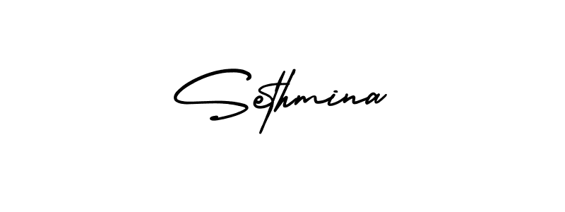 You should practise on your own different ways (AmerikaSignatureDemo-Regular) to write your name (Sethmina) in signature. don't let someone else do it for you. Sethmina signature style 3 images and pictures png