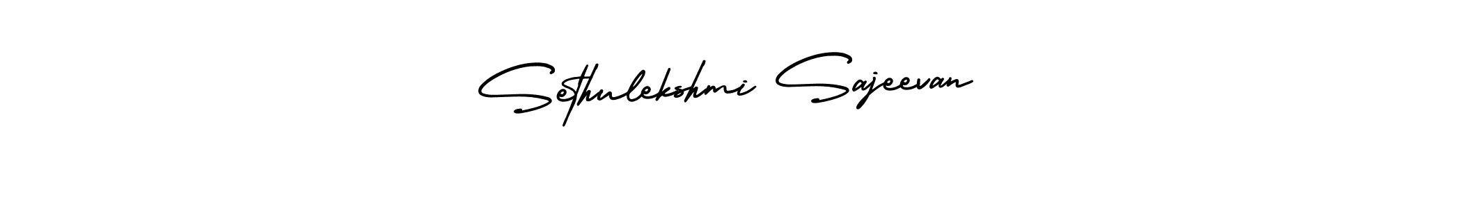How to make Sethulekshmi Sajeevan name signature. Use AmerikaSignatureDemo-Regular style for creating short signs online. This is the latest handwritten sign. Sethulekshmi Sajeevan signature style 3 images and pictures png