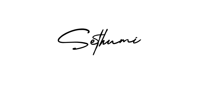 How to make Sethumi name signature. Use AmerikaSignatureDemo-Regular style for creating short signs online. This is the latest handwritten sign. Sethumi signature style 3 images and pictures png