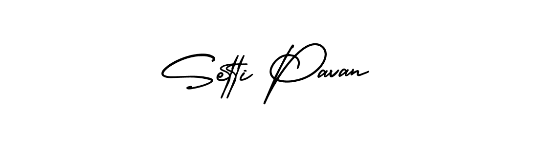 How to make Setti Pavan name signature. Use AmerikaSignatureDemo-Regular style for creating short signs online. This is the latest handwritten sign. Setti Pavan signature style 3 images and pictures png