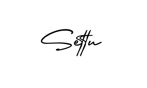 How to make Settu name signature. Use AmerikaSignatureDemo-Regular style for creating short signs online. This is the latest handwritten sign. Settu signature style 3 images and pictures png