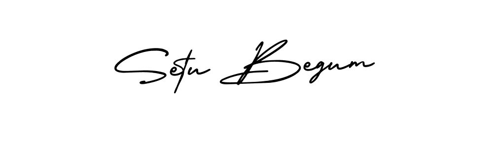 How to make Setu Begum name signature. Use AmerikaSignatureDemo-Regular style for creating short signs online. This is the latest handwritten sign. Setu Begum signature style 3 images and pictures png