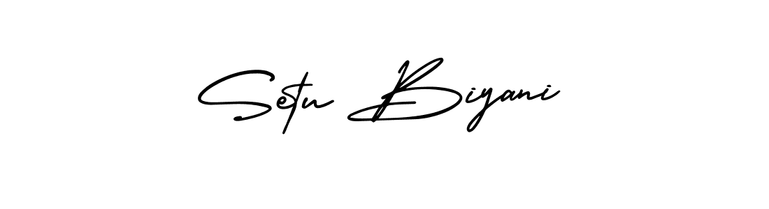 Also You can easily find your signature by using the search form. We will create Setu Biyani name handwritten signature images for you free of cost using AmerikaSignatureDemo-Regular sign style. Setu Biyani signature style 3 images and pictures png