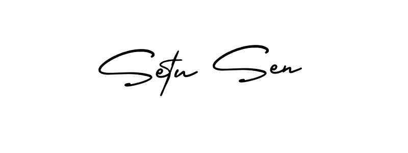 Use a signature maker to create a handwritten signature online. With this signature software, you can design (AmerikaSignatureDemo-Regular) your own signature for name Setu Sen. Setu Sen signature style 3 images and pictures png