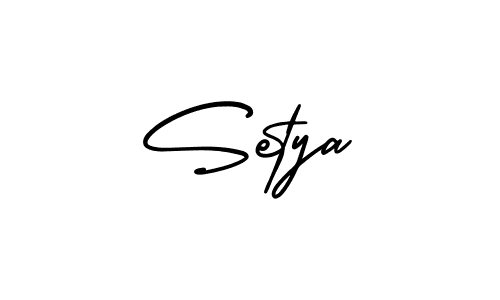 Make a beautiful signature design for name Setya. With this signature (AmerikaSignatureDemo-Regular) style, you can create a handwritten signature for free. Setya signature style 3 images and pictures png