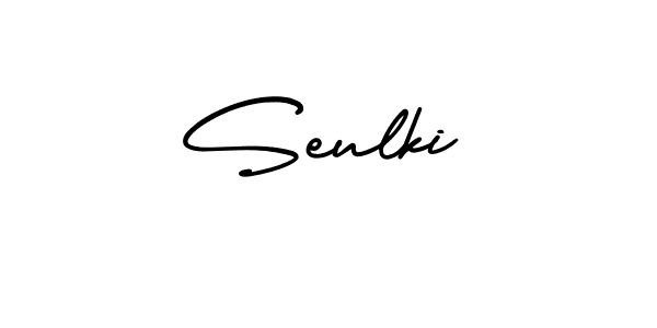 Design your own signature with our free online signature maker. With this signature software, you can create a handwritten (AmerikaSignatureDemo-Regular) signature for name Seulki. Seulki signature style 3 images and pictures png