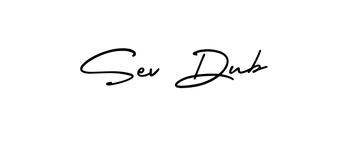 How to make Sev Dub name signature. Use AmerikaSignatureDemo-Regular style for creating short signs online. This is the latest handwritten sign. Sev Dub signature style 3 images and pictures png