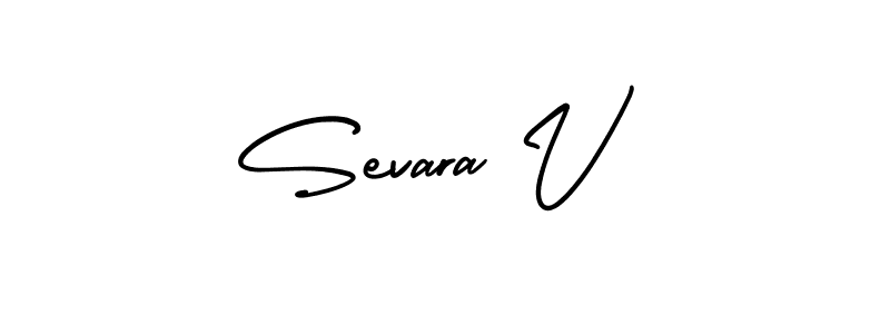 The best way (AmerikaSignatureDemo-Regular) to make a short signature is to pick only two or three words in your name. The name Sevara V include a total of six letters. For converting this name. Sevara V signature style 3 images and pictures png