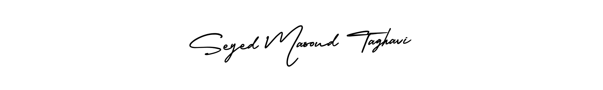 Design your own signature with our free online signature maker. With this signature software, you can create a handwritten (AmerikaSignatureDemo-Regular) signature for name Seyed Masoud Taghavi. Seyed Masoud Taghavi signature style 3 images and pictures png