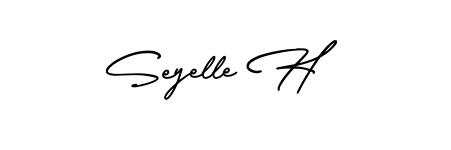 Create a beautiful signature design for name Seyelle H. With this signature (AmerikaSignatureDemo-Regular) fonts, you can make a handwritten signature for free. Seyelle H signature style 3 images and pictures png