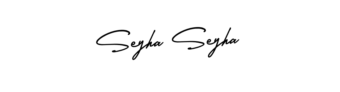 Design your own signature with our free online signature maker. With this signature software, you can create a handwritten (AmerikaSignatureDemo-Regular) signature for name Seyha Seyha. Seyha Seyha signature style 3 images and pictures png