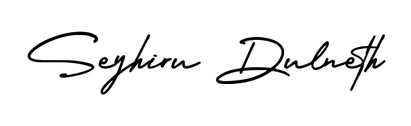 The AmerikaSignatureDemo-Regular typeface gives name Seyhiru Dulneth a refined look. Suitable for certificates, diplomas, and official verification. Seyhiru Dulneth signature style 3 images and pictures png
