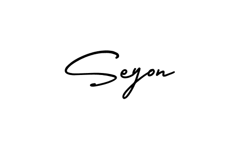 Create a beautiful signature design for name Seyon. With this signature (AmerikaSignatureDemo-Regular) fonts, you can make a handwritten signature for free. Seyon signature style 3 images and pictures png