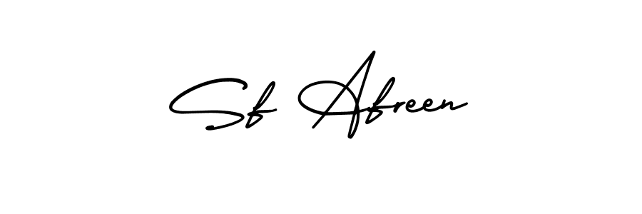 How to Draw Sf Afreen signature style? AmerikaSignatureDemo-Regular is a latest design signature styles for name Sf Afreen. Sf Afreen signature style 3 images and pictures png
