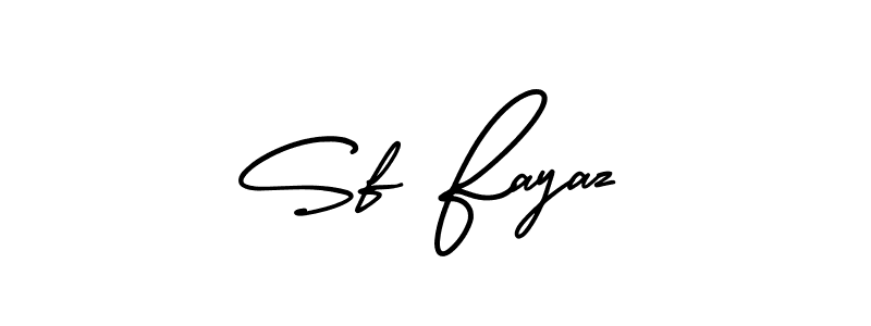 The best way (AmerikaSignatureDemo-Regular) to make a short signature is to pick only two or three words in your name. The name Sf Fayaz include a total of six letters. For converting this name. Sf Fayaz signature style 3 images and pictures png