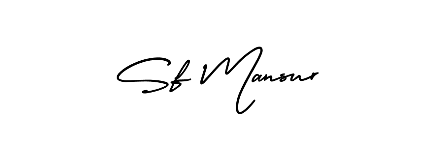 Make a beautiful signature design for name Sf Mansur. With this signature (AmerikaSignatureDemo-Regular) style, you can create a handwritten signature for free. Sf Mansur signature style 3 images and pictures png