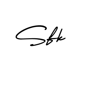 Make a beautiful signature design for name Sfk. With this signature (AmerikaSignatureDemo-Regular) style, you can create a handwritten signature for free. Sfk signature style 3 images and pictures png