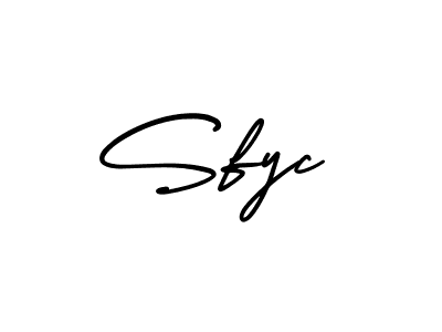 You should practise on your own different ways (AmerikaSignatureDemo-Regular) to write your name (Sfyc) in signature. don't let someone else do it for you. Sfyc signature style 3 images and pictures png