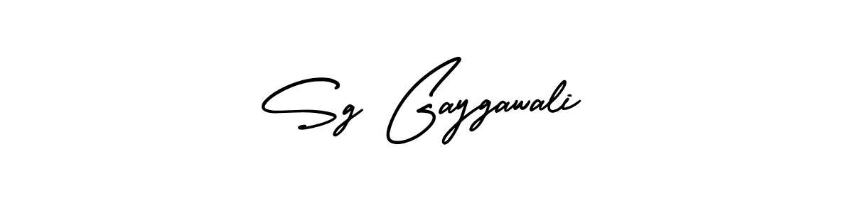How to make Sg Gaygawali name signature. Use AmerikaSignatureDemo-Regular style for creating short signs online. This is the latest handwritten sign. Sg Gaygawali signature style 3 images and pictures png