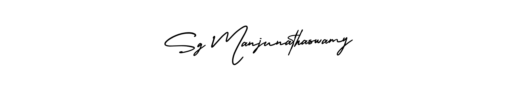 Also You can easily find your signature by using the search form. We will create Sg Manjunathaswamy name handwritten signature images for you free of cost using AmerikaSignatureDemo-Regular sign style. Sg Manjunathaswamy signature style 3 images and pictures png
