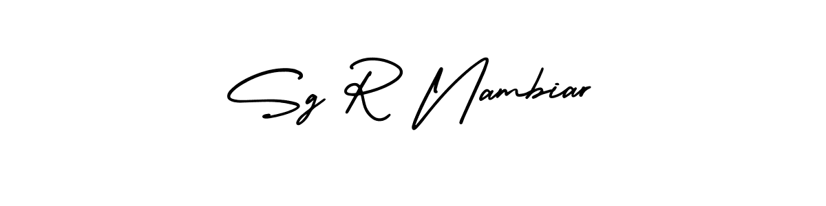 Make a beautiful signature design for name Sg R Nambiar. With this signature (AmerikaSignatureDemo-Regular) style, you can create a handwritten signature for free. Sg R Nambiar signature style 3 images and pictures png