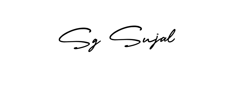How to make Sg Sujal name signature. Use AmerikaSignatureDemo-Regular style for creating short signs online. This is the latest handwritten sign. Sg Sujal signature style 3 images and pictures png
