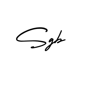 How to make Sgb name signature. Use AmerikaSignatureDemo-Regular style for creating short signs online. This is the latest handwritten sign. Sgb signature style 3 images and pictures png