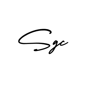 How to make Sgc name signature. Use AmerikaSignatureDemo-Regular style for creating short signs online. This is the latest handwritten sign. Sgc signature style 3 images and pictures png