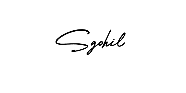 Sgohil stylish signature style. Best Handwritten Sign (AmerikaSignatureDemo-Regular) for my name. Handwritten Signature Collection Ideas for my name Sgohil. Sgohil signature style 3 images and pictures png