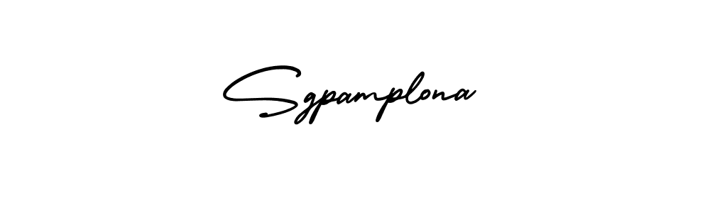 Sgpamplona stylish signature style. Best Handwritten Sign (AmerikaSignatureDemo-Regular) for my name. Handwritten Signature Collection Ideas for my name Sgpamplona. Sgpamplona signature style 3 images and pictures png