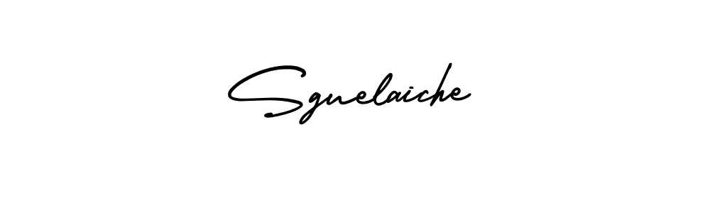 How to make Sguelaiche name signature. Use AmerikaSignatureDemo-Regular style for creating short signs online. This is the latest handwritten sign. Sguelaiche signature style 3 images and pictures png