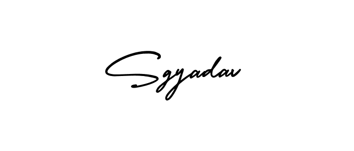 You should practise on your own different ways (AmerikaSignatureDemo-Regular) to write your name (Sgyadav) in signature. don't let someone else do it for you. Sgyadav signature style 3 images and pictures png