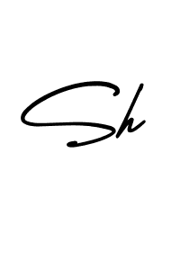 Make a beautiful signature design for name Sh. With this signature (AmerikaSignatureDemo-Regular) style, you can create a handwritten signature for free. Sh signature style 3 images and pictures png