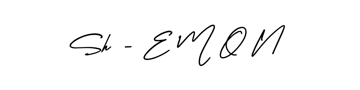 How to make Sh - E M O N name signature. Use AmerikaSignatureDemo-Regular style for creating short signs online. This is the latest handwritten sign. Sh - E M O N signature style 3 images and pictures png