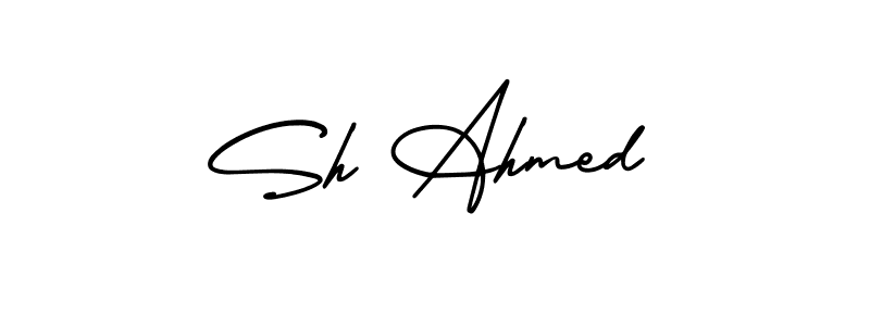 Create a beautiful signature design for name Sh Ahmed. With this signature (AmerikaSignatureDemo-Regular) fonts, you can make a handwritten signature for free. Sh Ahmed signature style 3 images and pictures png