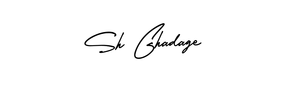 How to make Sh Ghadage signature? AmerikaSignatureDemo-Regular is a professional autograph style. Create handwritten signature for Sh Ghadage name. Sh Ghadage signature style 3 images and pictures png