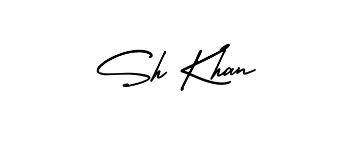 You should practise on your own different ways (AmerikaSignatureDemo-Regular) to write your name (Sh Khan) in signature. don't let someone else do it for you. Sh Khan signature style 3 images and pictures png