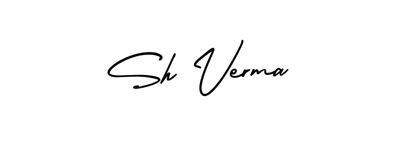 Also You can easily find your signature by using the search form. We will create Sh Verma name handwritten signature images for you free of cost using AmerikaSignatureDemo-Regular sign style. Sh Verma signature style 3 images and pictures png