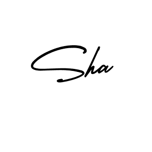 Sha stylish signature style. Best Handwritten Sign (AmerikaSignatureDemo-Regular) for my name. Handwritten Signature Collection Ideas for my name Sha. Sha signature style 3 images and pictures png