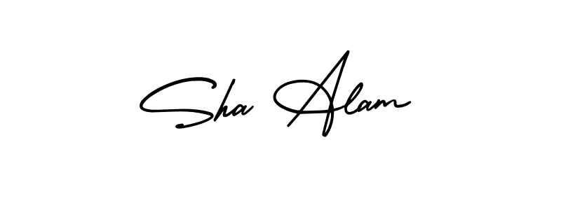 if you are searching for the best signature style for your name Sha Alam. so please give up your signature search. here we have designed multiple signature styles  using AmerikaSignatureDemo-Regular. Sha Alam signature style 3 images and pictures png