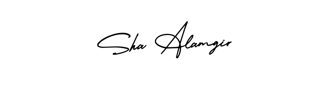 How to Draw Sha Alamgir signature style? AmerikaSignatureDemo-Regular is a latest design signature styles for name Sha Alamgir. Sha Alamgir signature style 3 images and pictures png